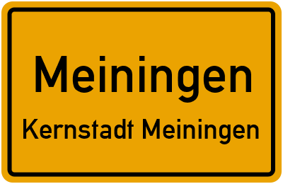 Straßenverzeichnis Meiningen Kernstadt Meiningen