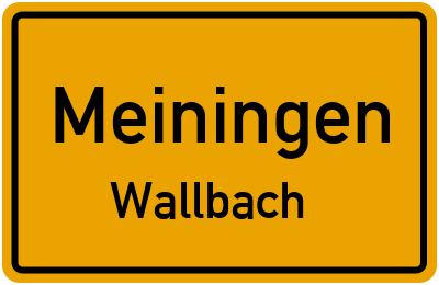 Straßenverzeichnis Meiningen Wallbach