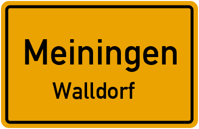 Straßenverzeichnis Meiningen Walldorf