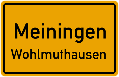 Straßenverzeichnis Meiningen Wohlmuthausen