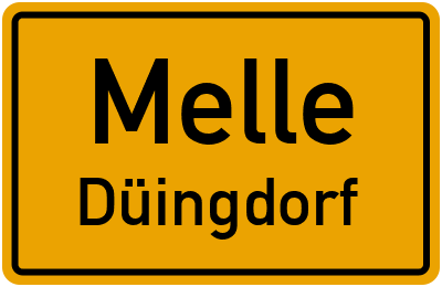 Ortsschild Melle Düingdorf