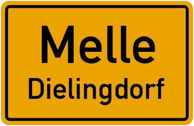 Ortsschild Melle Dielingdorf