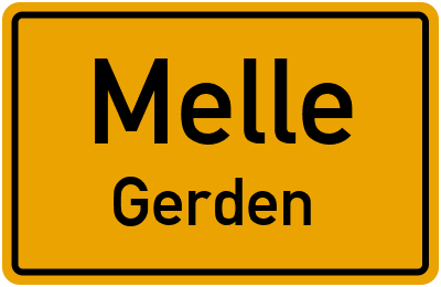 Ortsschild Melle Gerden