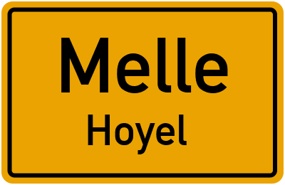 Ortsschild Melle Hoyel