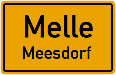 Ortsschild Melle Meesdorf
