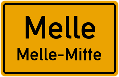 Ortsschild Melle Melle-Mitte