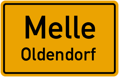Ortsschild Melle Oldendorf