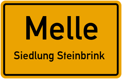 Straßenverzeichnis Melle Siedlung Steinbrink