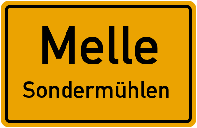 Straßenverzeichnis Melle Sondermühlen