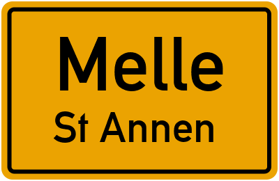 Ortsschild Melle St Annen