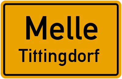 Ortsschild Melle Tittingdorf