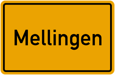 Ortsschild von Gemeinde Mellingen in Thüringen