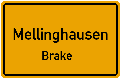 Straßenverzeichnis Mellinghausen Brake