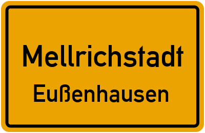 Ortsschild Mellrichstadt Eußenhausen