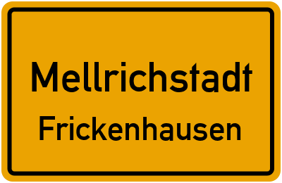 Straßenverzeichnis Mellrichstadt Frickenhausen