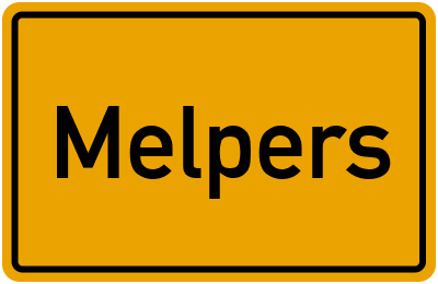 Ortsschild von Gemeinde Melpers in Thüringen