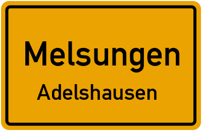 Straßenverzeichnis Melsungen Adelshausen
