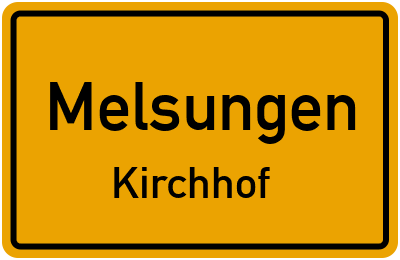 Ortsschild Melsungen Kirchhof