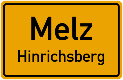 Straßenverzeichnis Melz Hinrichsberg