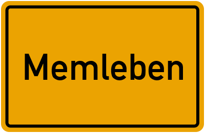 Ortsschild von Gemeinde Memleben in Sachsen-Anhalt