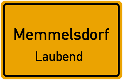 Straßenverzeichnis Memmelsdorf Laubend