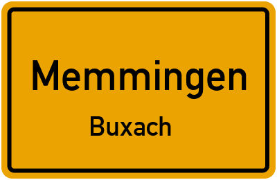 Ortsschild Memmingen Buxach