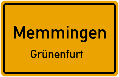 Straßenverzeichnis Memmingen Grünenfurt