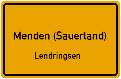 Straßenverzeichnis Menden (Sauerland) Lendringsen