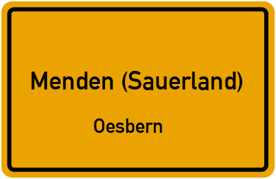 Straßenverzeichnis Menden (Sauerland) Oesbern