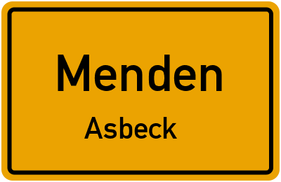 Straßenverzeichnis Menden Asbeck