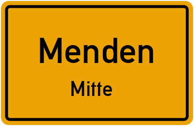 Straßenverzeichnis Menden Mitte