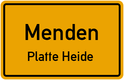 Straßenverzeichnis Menden Platte Heide