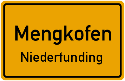 Straßenverzeichnis Mengkofen Niedertunding
