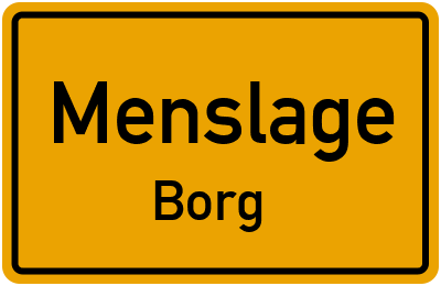 Straßenverzeichnis Menslage Borg