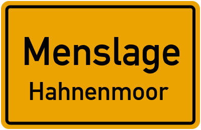 Straßenverzeichnis Menslage Hahnenmoor