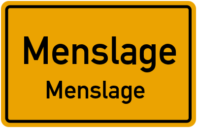 Ortsschild Menslage Menslage
