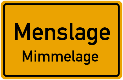 Straßenverzeichnis Menslage Mimmelage