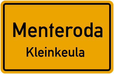 Straßenverzeichnis Menteroda Kleinkeula