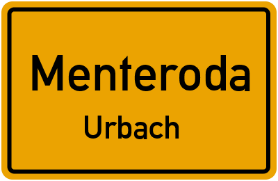 Straßenverzeichnis Menteroda Urbach
