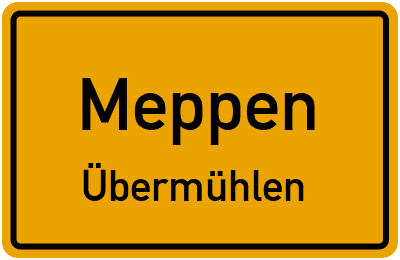 Straßenverzeichnis Meppen Übermühlen