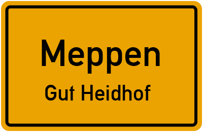 Straßenverzeichnis Meppen Gut Heidhof
