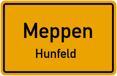 Ortsschild Meppen Hunfeld