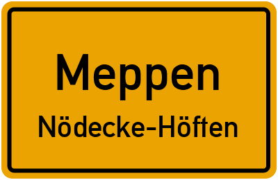 Straßenverzeichnis Meppen Nödecke-Höften