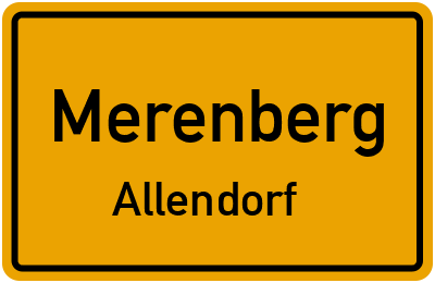 Ortsschild Merenberg Allendorf