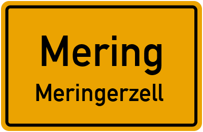 Ortsschild Mering Meringerzell