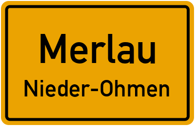 Straßenverzeichnis Merlau Nieder-Ohmen