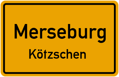 Straßenverzeichnis Merseburg Kötzschen