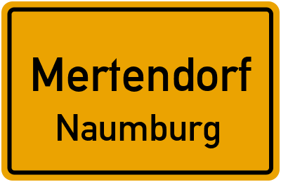 Straßenverzeichnis Mertendorf Naumburg