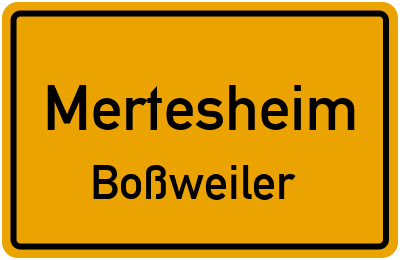 Straßenverzeichnis Mertesheim Boßweiler