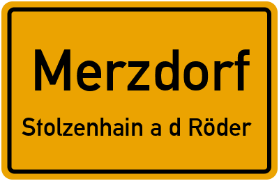 Straßenverzeichnis Merzdorf Stolzenhain a d Röder